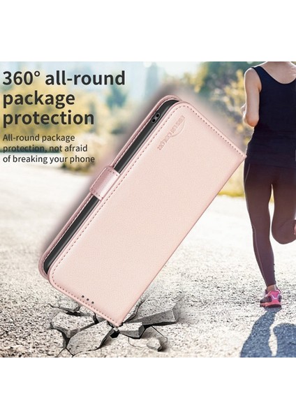 Xiaomi Redmi Için Not 14 Pro+ 5g/not 14 Pro 5g/poco X7 5g Kılıf Pu Deri Flip Folio Telefon Cüzdan Kapağı-Pembe (Yurt Dışından)