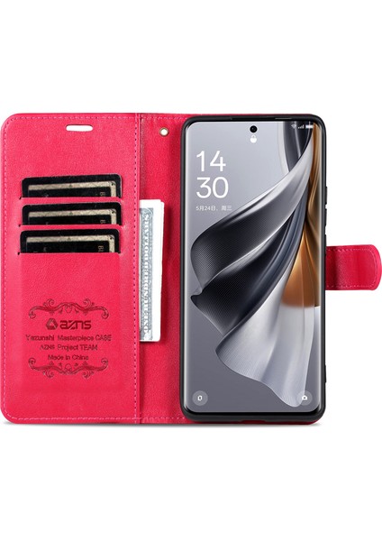 Xiaomi Redmi Için Not 14 Pro 5g/poco X7 5g Kılıf Çizilmez Pu Deri Standı Cüzdan Telefon Kapağı-Kırmızı (Yurt Dışından)