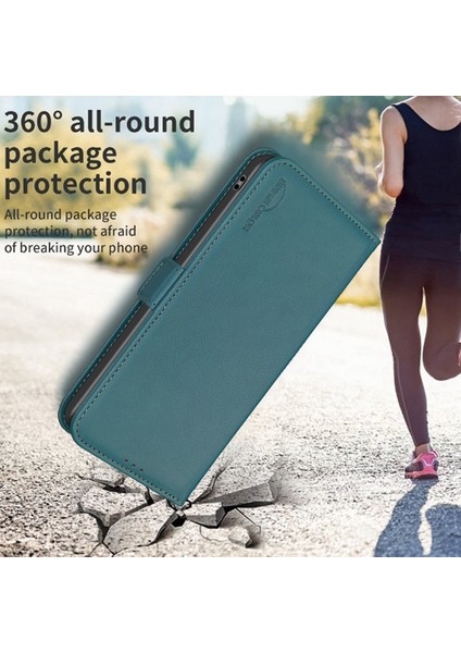 Xiaomi Redmi Için Not 14 Pro+ 5g/not 14 Pro 5g/poco X7 5g Kılıf Pu Deri Flip Folio Telefon Cüzdan Kapağı-Yeşil (Yurt Dışından)