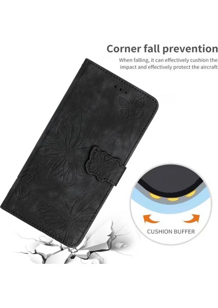 Xiaomi Redmi Için Not 14 Pro 4g Kılıf Tasarım Flip Cüzdan Deri Telefon Kapağı Skin-Touch-Balck (Yurt Dışından)