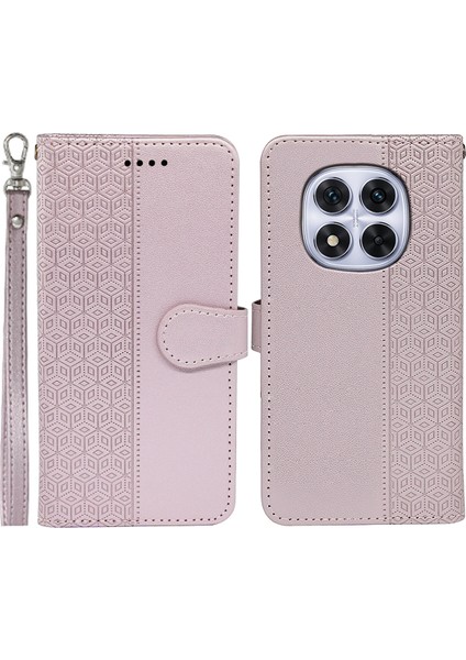 Xiaomi Redmi Note 14 Pro 4g Cüzdan Telefon Kılıfı Desen Baskı Deri Kapak Çevirin-Gül Altın Için (Yurt Dışından)