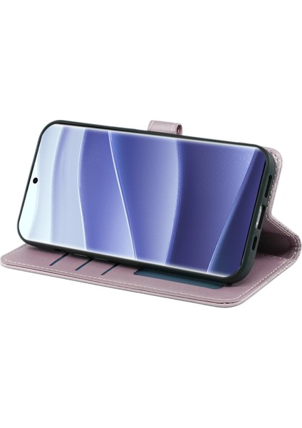 Xiaomi Redmi Note 14 Pro 4g Cüzdan Telefon Kılıfı Desen Baskı Deri Kapak Çevirin-Gül Altın Için (Yurt Dışından)