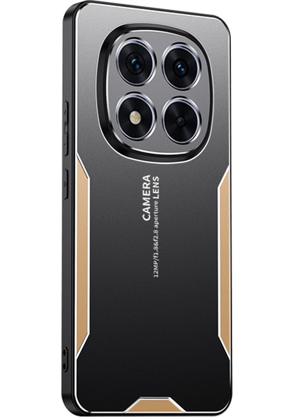 Xiaomi Redmi Için Not 14 Pro 5g/poco X7 5g Telefon Kılıfı Alüminyum Alaşımlı Tpu Pc Arka Kapak-Altın (Yurt Dışından)