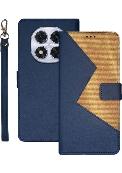 Xiaomi Redmi Note 14 Pro 4g Kılıf Kart Yuvaları Ekleme Renkli Deri Telefon Kapağı-Mavi Için (Yurt Dışından)
