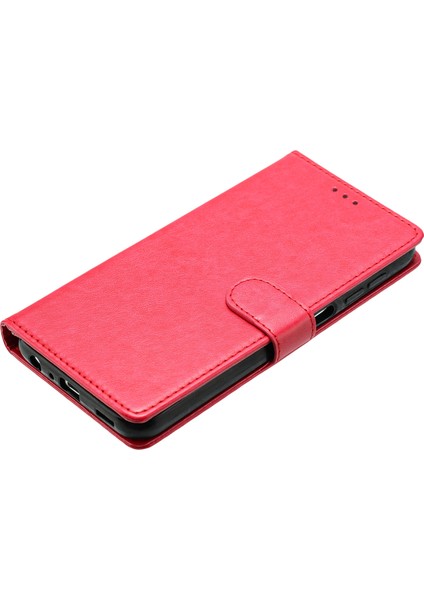 Xiaomi Redmi Note 14 Pro 4g Deri Kılıf Cüzdan Standlı Telefon Kapağı ile Kullanışlı Askı-Gül (Yurt Dışından)