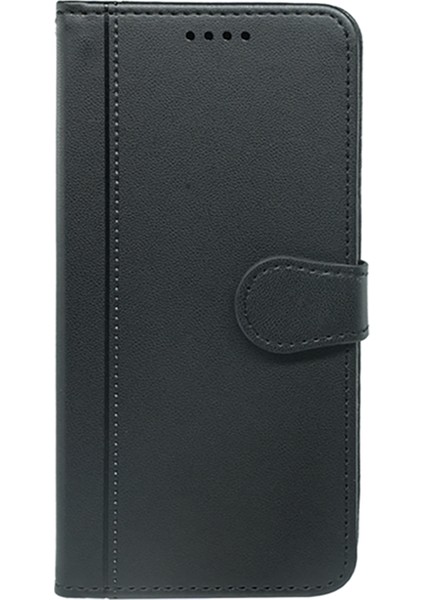Xiaomi Redmi Note 14 Pro 4g Cüzdan Kılıfı Manyetik Yapış Deri Telefon Kılıfı, Askı-Siyah (Yurt Dışından)