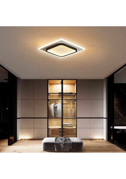 50 x 50 cm Akrilikli Kare Kumandalı Dimli 3 Işık Renkli LED Tavan Lambası, Modern Avize fiyatları
