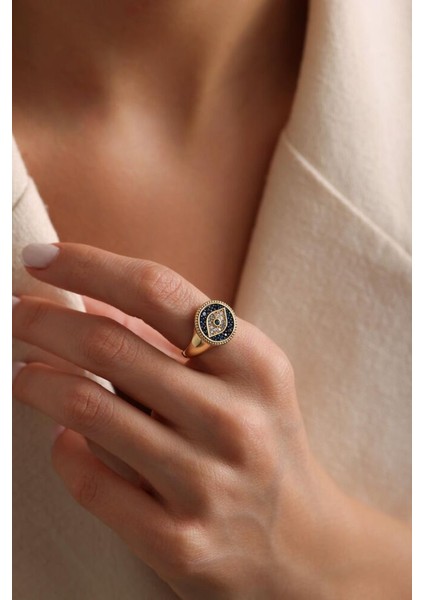 Evil Eye Altın Yüzük Opal Taş Özel Tasarım fiyatları