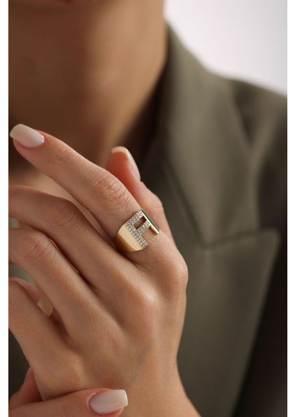 Harf Yüzük 14 Ayar -F-