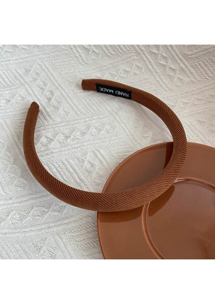 Ilkbahar ve Yaz Şampanyası Maillard Yüksek Kafatası Saten Kafa Bandı, Üst Düzey Kadın Sünger Kafa Bandı, Yeni Geniş Kenarlı Saç Demeti Kafa Bandı (Yurt Dışından)