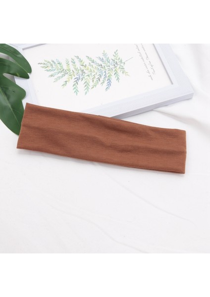 Elastik Pamuklu Saç Bandı, Şık Saç Bandı, Kadın Katı Koşu Spor Yoga Saç Bandı, Elastik Makyaj Saç Aksesuarları (Yurt Dışından)