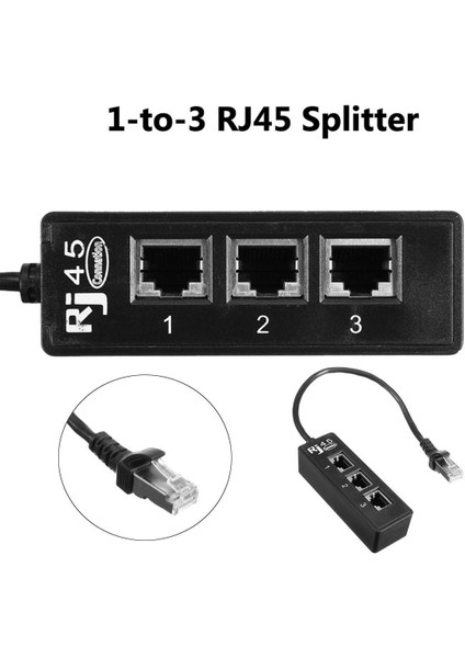 RJ45 Erkek - 3 RJ45 Dişi Bağlantı Noktası Ağ Genişletici Kablo Ayırıcı Lan Ethernet (Yurt Dışından) fırsatları