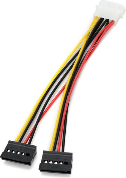 10 Adet Dizüstü Bilgisayar Adaptörü 4pin Ide Molex 2 Seri Ata Sata Y Splitter Sabit Disk Güç Uzatma Kablosu Bilgisayar Kablosu (Yurt Dışından)
