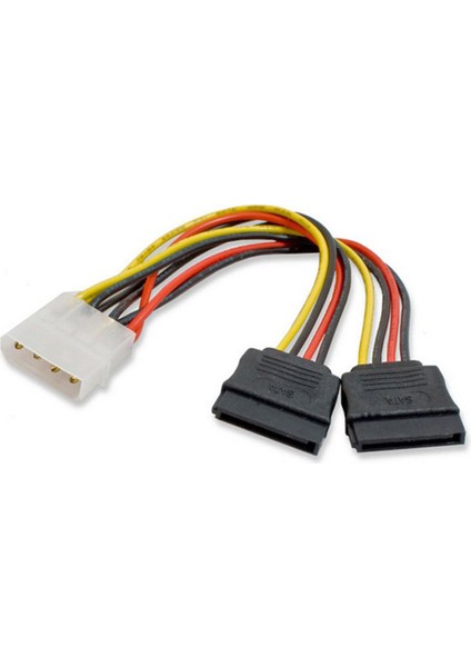10 Adet Dizüstü Bilgisayar Adaptörü 4pin Ide Molex 2 Seri Ata Sata Y Splitter Sabit Disk Güç Uzatma Kablosu Bilgisayar Kablosu (Yurt Dışından)