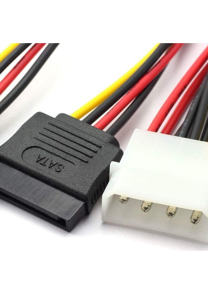 10 Adet Dizüstü Bilgisayar Adaptörü 4pin Ide Molex 2 Seri Ata Sata Y Splitter Sabit Disk Güç Uzatma Kablosu Bilgisayar Kablosu (Yurt Dışından)