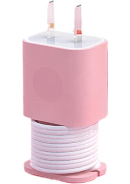 13 12 Şarj Koruyucu Kılıf 18 W 20 W Silikon Kapak Kabuk USB Kablosu Koruyucu Veri Kablosu Sarıcı, Pembe (Yurt Dışından)