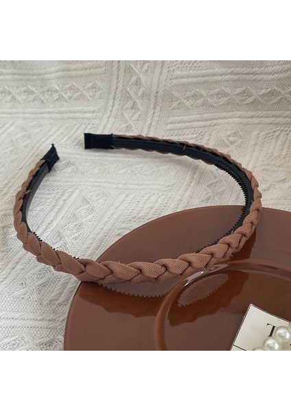 Ilkbahar ve Yaz Şampanyası Maillard Yüksek Kafatası Saten Kafa Bandı, Üst Düzey Kadın Sünger Kafa Bandı, Yeni Geniş Kenarlı Saç Demeti Kafa Bandı (Yurt Dışından)