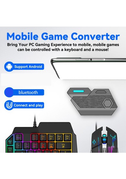 Pubg Denetleyicisi Için Gamepad Mobil Oyun Klavyesi Fare Dönüştürücü Bluetooth Ios Android Oyun Adaptörü, Mix Se Seti (Yurt Dışından)