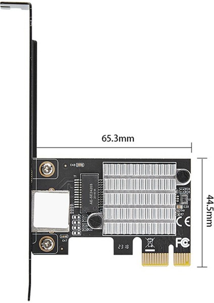 Pcıex1 2.5g Kablolu Gigabit 2500M Oyun Oyun RJ45 Arayüzü Disksiz Pex Önyüklenebilir Ağ Kartı IO-PCE8125B- (Yurt Dışından)