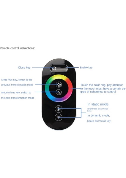 GT666 Rgb LED Denetleyici Kablosuz Rf Dokunmatik Uzaktan Dc 12 V 24 V 18A 3 Kanal Işıklar Bant Dimmer Anahtarı (Yurt Dışından)