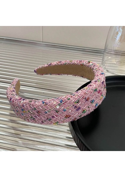 2024 Ilkbahar ve Yaz Pembe Yüksek Kafatası Bandı Headdress Tatlı ve Sevimli Kafa Bandı Basit Saç Aksesuarı (Yurt Dışından)