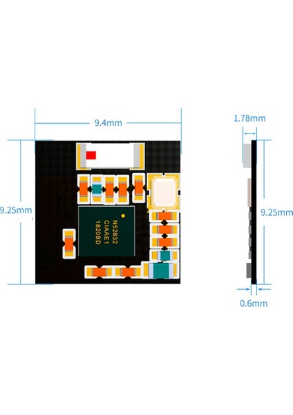 1 Adet NRF52832 Kablosuz Rf Modülü 2.4 Ghz Telsiz Bluetooth 5.0 Alıcı Verici Bluetooth Modülü (Yurt Dışından)