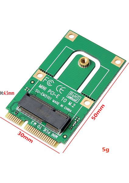 Ngff'den Mini Pcı-E'ye M2 Adaptörü Dönüştürücü Genişletme Kartı M2 Anahtar Ngff E Arayüzü M2 Kablosuz Bluetooth Wifi Modülü (Yurt Dışından)