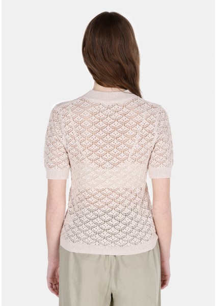 Slim Fit Kadın Bej Kazak