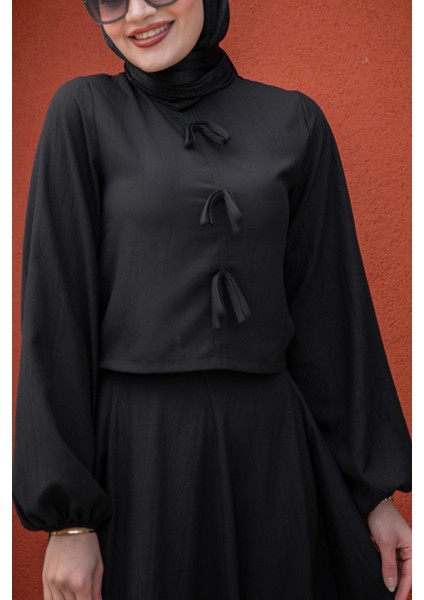 Fiyonk Detay Bluz Etek Pamuk Kraş Takım-Laci fiyatları