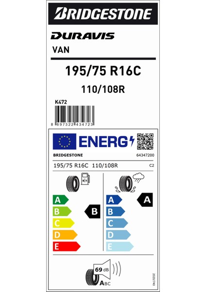 195/75 R16C 110/108R Duravis Van Oto Yaz Lastiği (Üretim Yılı:2025) fiyatları