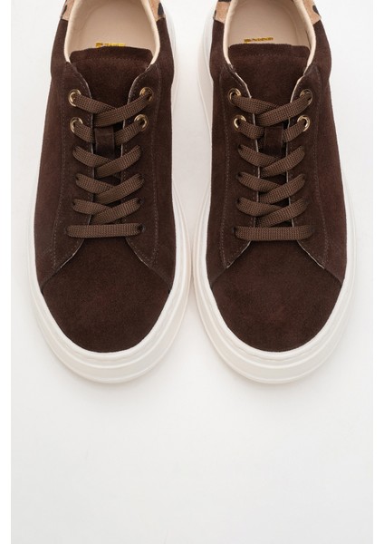 Gueno Kahverengi Deri Süet Kadın Spor Ayakkabı fiyatları