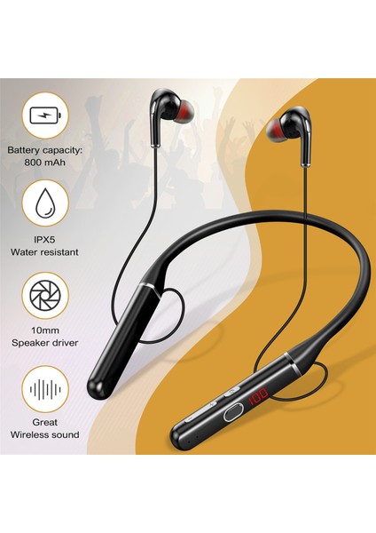 S650 100 Saat Bluetooth Kulaklık Stereo Kablosuz Bluetooth Kulaklık Boyun Bandı Gürültü Önleyici Spor Koşu Kulaklık (Yurt Dışından) fırsatları