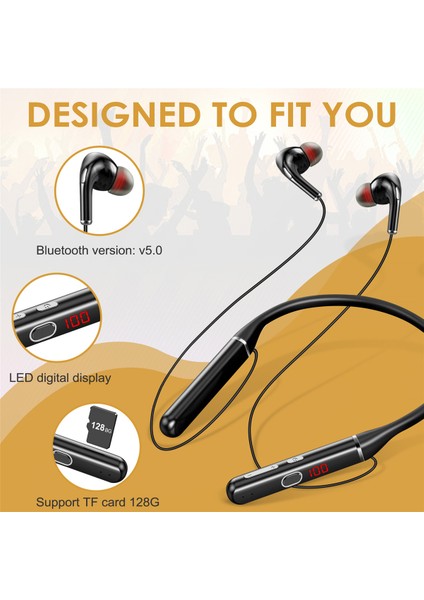 S650 100 Saat Bluetooth Kulaklık Stereo Kablosuz Bluetooth Kulaklık Boyun Bandı Gürültü Önleyici Spor Koşu Kulaklık (Yurt Dışından) indirimleri
