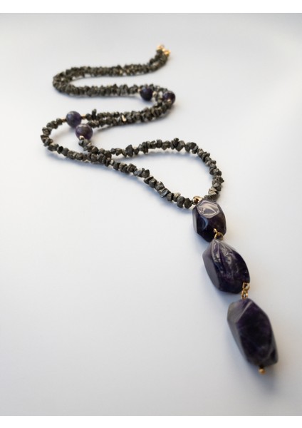 GemWorks Pirit & Ametist & Hematit Kolye