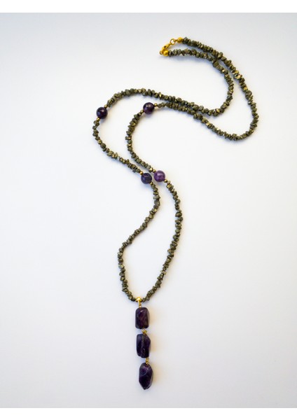GemWorks Pirit & Ametist & Hematit Kolye