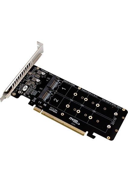 PCIEX16 - M.2 M-Key NVMEX4SSD 2u Sunucu Dizisi Genişletme Adaptörü Ayırıcı Çok Fonksiyonlu Taşınabilir Kart (Yurt Dışından)