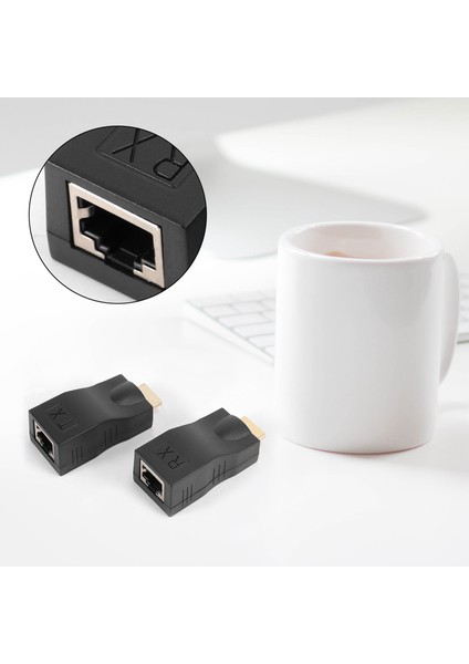 4K 3D 1.4 30M Genişletici - RJ45 Over 5e/6 Ağ Lan Ethernet Adaptörü (Yurt Dışından)