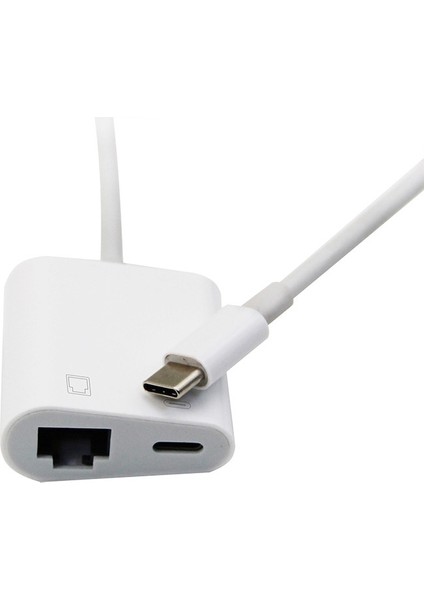C Tipi Otg Ethernet Adaptörü USB C RJ45 Ethernet Lan Kablolu Ağ Dönüştürücü 100 Mbs C Tipi Cep Telefonu Tablet (Yurt Dışından)