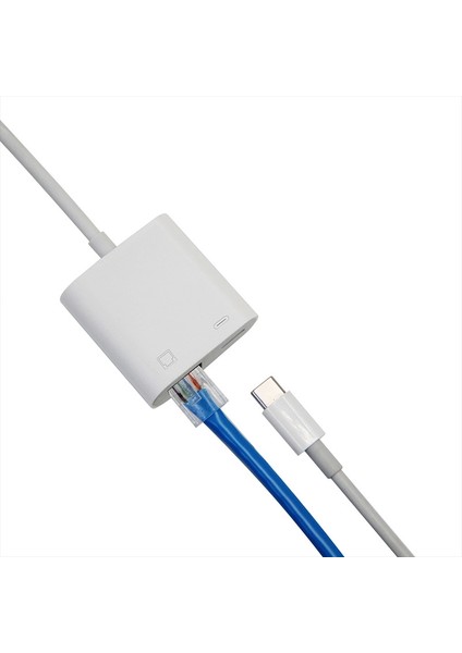 C Tipi Otg Ethernet Adaptörü USB C RJ45 Ethernet Lan Kablolu Ağ Dönüştürücü 100 Mbs C Tipi Cep Telefonu Tablet (Yurt Dışından)