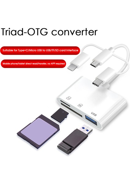 3 In 1 Kart Okuyucu Çok Fonksiyonlu Yerleştirme Istasyonu Sd Kart Hafıza Kartı Telefonlar Tablet Bilgisayar Için Otg Genişletici Adaptörü (Yurt Dışından) fiyatları
