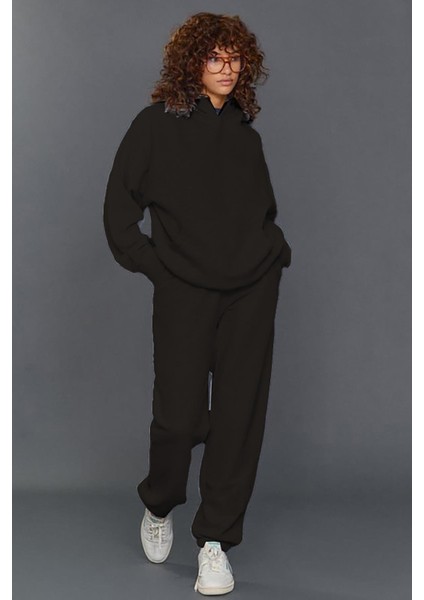 Unisex Oversize 3 Iplik Şardonlu Eşofman Takımı