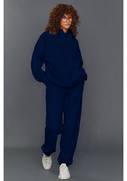 Unisex Oversize 3 Iplik Şardonlu Eşofman Takımı