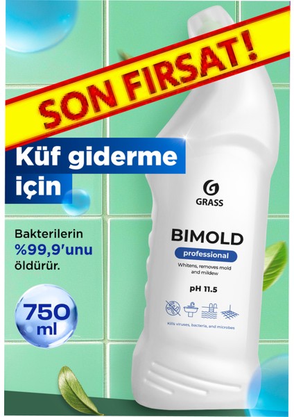 BIMOLD Küf Temizleyici Beyazlatıcı Profesyonel Jel 750 ml