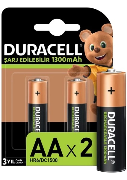 Duracell 1300 Mah Şarjlı Kalem Pil 2li fiyatları