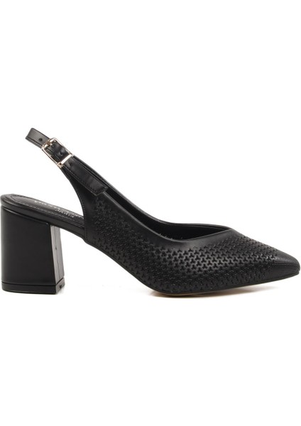 PC-54727 Z Siyah Kadın Abiye Ayakkabı Stiletto modelleri