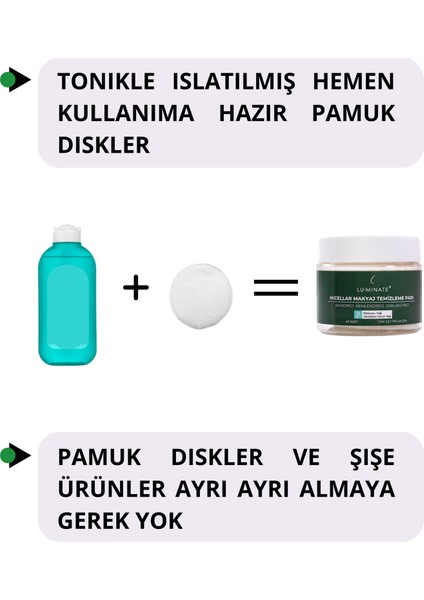 Micellar Makyaj Temizleme Pedi Nemlendirici Babassu Yağı ve Hindistan Cevizi Yağı 40 Adet Ped