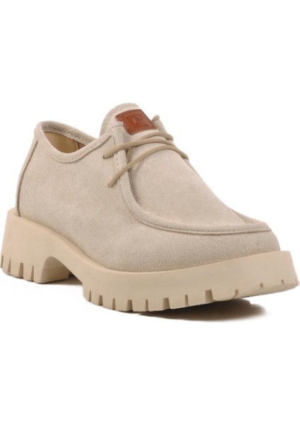 PC-54319 Z Bej Süet Erkek Günlük Ayakkabı