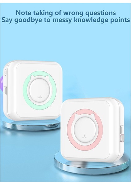 Mini Termal Yazıcı Kablosuz Bluetooth Yazıcı Kendinden Yapışkanlı Kağıt + Renkli Kalem Pembe ile Çok Fonksiyonlu Etiket Yazıcısı (Yurt Dışından) modelleri