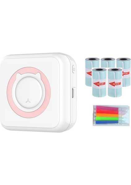 Mini Termal Yazıcı Kablosuz Bluetooth Yazıcı Kendinden Yapışkanlı Kağıt + Renkli Kalem Pembe ile Çok Fonksiyonlu Etiket Yazıcısı (Yurt Dışından) indirimleri