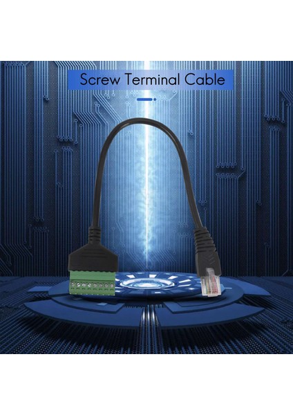 RJ45 Vidalı Terminal Konnektör Kablosu RJ45 Erkek 8 Pin Uzatma Kablosu Kurşun Cat5/6/7 Ethernet Genişletici Av Cctv Dvr (Yurt Dışından) fiyatları